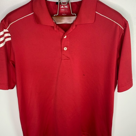 Adidas Clima Cool Striped Golf Lightweight Polo Lg - Picture 3 of 6